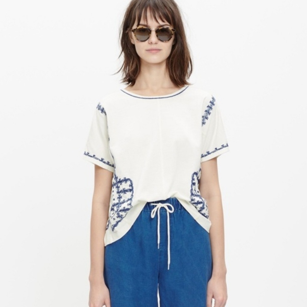 COPY - Madewell Embroidered Short Sleeve Shirt sm…